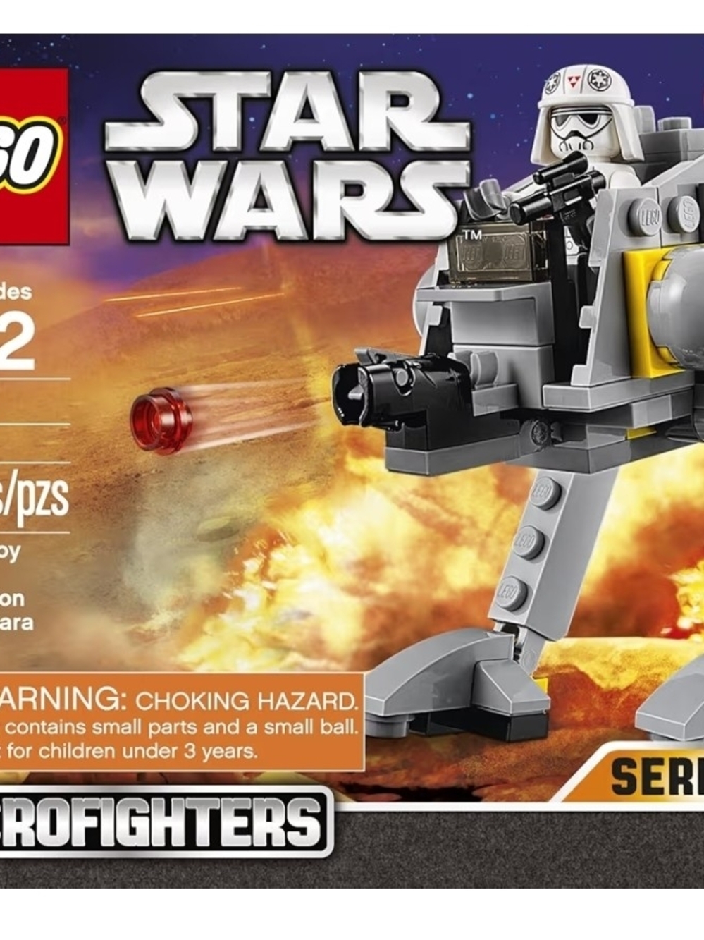 Lego Star Wars Gray and Black Imperial Walker Microfighter with Red Accent